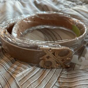 Callie Lives Tan Belt with Silver Buckle